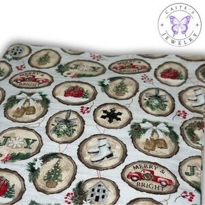 Handmade Small Book/Kindle Sleeve with a Wooden Ornaments Fabric